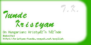 tunde kristyan business card